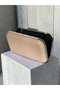 Beige Color Z.A.R.A. Satin Crystal Stone Embroidered Chain Women's Evening Dress Bag Wedding Engagement Graduation - 6