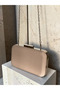 Beige Color Z.A.R.A. Satin Crystal Stone Embroidered Chain Women's Evening Dress Bag Wedding Engagement Graduation - 6