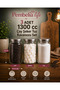 3 piece 1300cc metal vacuum lid glass tea sugar salt storage jar set