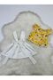 Girl's 2-Piece Set with Adjustable Straps, White Color Salopet & Madonna Collar Blouse Set - 2