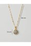 Averna Zircon Stone Evil Eye Detailed Round Steel Necklace - 3
