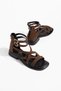 Women's Light Brown Strappy Ankle Buckle Casual Sandals - 4