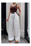 Köprü Kemerli Linen Trousers