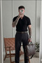 Men's Old Money Knitted Polo Collar Knitwear T-Shirt - 2