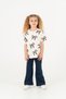 3-4-5-6-7-8 Years Old Spanish Pleated Ribbon Printed Girls' Set - 7