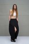 Black Slit Balloon Midi Skirt 18204 - 3