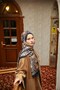 Amore Ivy Pattern Shawl - Anthracite-Camel - 3