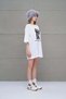 White Printed Oversize T-Shirt 18263 - 3