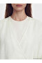 Beige Double-Breasted Collar Linen Blend Women's Kimono - 7