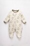 100% Cotton Unisex Baby 3-Piece Booties and Rompers Set with Dino Pattern - 2