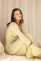 Merry Low-Cut Green Long Knit Dress - 5