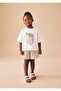 Girl's T-Shirt and Linen Shorts Set - 4