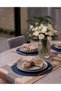 American Service Set, New Season, 6 Navy Blue Supla Napkins, 6 Navy Blue Napkin Rings, and Runner Cover Rug Tk - 3