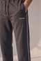 Smoked Double-Piping Side Pocket Zippered Comfortable Cut Combed Cotton Sweatpants Straight Leg Casual Sports Sweatpants - 6