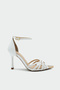 Dream Kafes Model Gold Detailed Women's Heeled Shoes - White