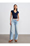 32894 V-Neck Fit T-Shirt-Dark Blue - 4