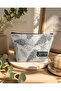 Patterned Liquid-Proof Cotton Makeup Bag 14X24Cm