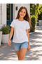Pembe 16905-26 Girl's Black Stone Detailed Basic T-Shirt Daily Comfortable Stylish Cotton T-Shirt - 3