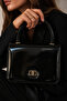 Women's Black Patent Leather Mini Box Handbag with Side Cross Strap and Handle Modern Stylish Women's Bags - 4