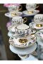 6-Person Porcelain Liana Coffee Cup Set - 3