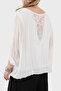 Guipure Detailed Silk Blend Casual Blouse Bluz 690274 - 3