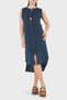 Relaxed Fit High Neck Button Detailed Sleeveless Dress Dress 6428 - 4