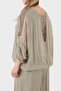 Guipure Detailed Silk Blend Casual Blouse Bluz 690274 - 3