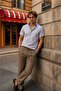 Men's Basic Polo Collar Slim Fit Classic Gray Shirt - 5