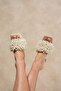 Women's White Thin Coated Transparent Heeled Slippers Color 5 cm Heel - 2