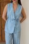 Lined Vest and Pants Set - 6