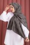 سلسلة شالات الجاكار الفاخرة ذات النمط المميز باللون الرمادي الداكن - 2
