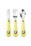 Stainless Steel Children's Food Spoon Set with Ergonomic Handle 3 Piece Fork Spoon Knife Set - 3