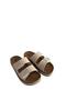 Beige Velcro Sole Embroidered Soft Orthopedic Daily Slippers - 5