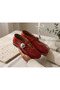 Genuine Leather Ballerina Women's Shoes - 4