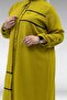 68031 Plus Size Linen Shirt with Stripe Detail - Olive Green - 2