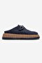 Vone Navy Blue Suede Genuine Leather Belted Closed Toe Women's Slippers - 4