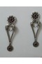 Handcrafted Oxidized Bird Dangler Earrings with Green/Pink Accents - 2