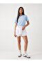 Basic White Shorts with Elastic Waistband