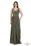 Women's Thick Strap Gilded Fabric Detailed Evening Dress Wedding Dress - 3