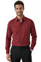 Burgundy Men's Comfortable Fit Summer Line Textured Wrinkle Effect Non-Ironing Shirt 2602606