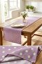 Lilac Polka Dot Quality Fabric Runner Water Repellent Stain Resistant Tablecloth 40X180 cm - 5