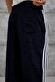 Men's Sweatpants Thin Velvet Striped Sixteen Navy Blue Oversize Loose Fit - 6