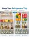 8.28L Stackable Storage Bins with Lids [Pack of 4], Organizer for Fridge Containers with Side Handle [Heavy Duty] kitchen Organization boxes for Pantry, Cabinet, Closet Bathroom - Clear - 5