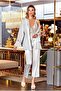 Women's Lace Embroidered Dowry Dressing Gown Pajama Set 4022