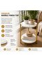 Side Table 2-Tier Round Marble Finish Top 60x30cm - End Coffee table MDF desktop with below Storage Accent Table for Living Room, Balcony, Sofa side Table - White - 8
