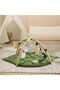 Leaf Shaped Baby Play Mat, Tummy Time Mat with 6 Detachable Toys for Sensory & Motor Skill D - 6