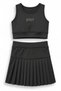 My Little Girl's Cicileri Sport Bustier and Pleated Skirt Girls' Swimsuit Set - Black - 4