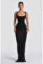 Maxi Scuba Crep Black Fit Dress - 3