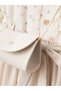 Embroidery Detailed Muslin Top with Flounces Stylish Children's Dress - 3
