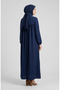 Aerobin Fabric Relaxed Fit Dress with Pockets 0278-07 Light Navy Blue - 3